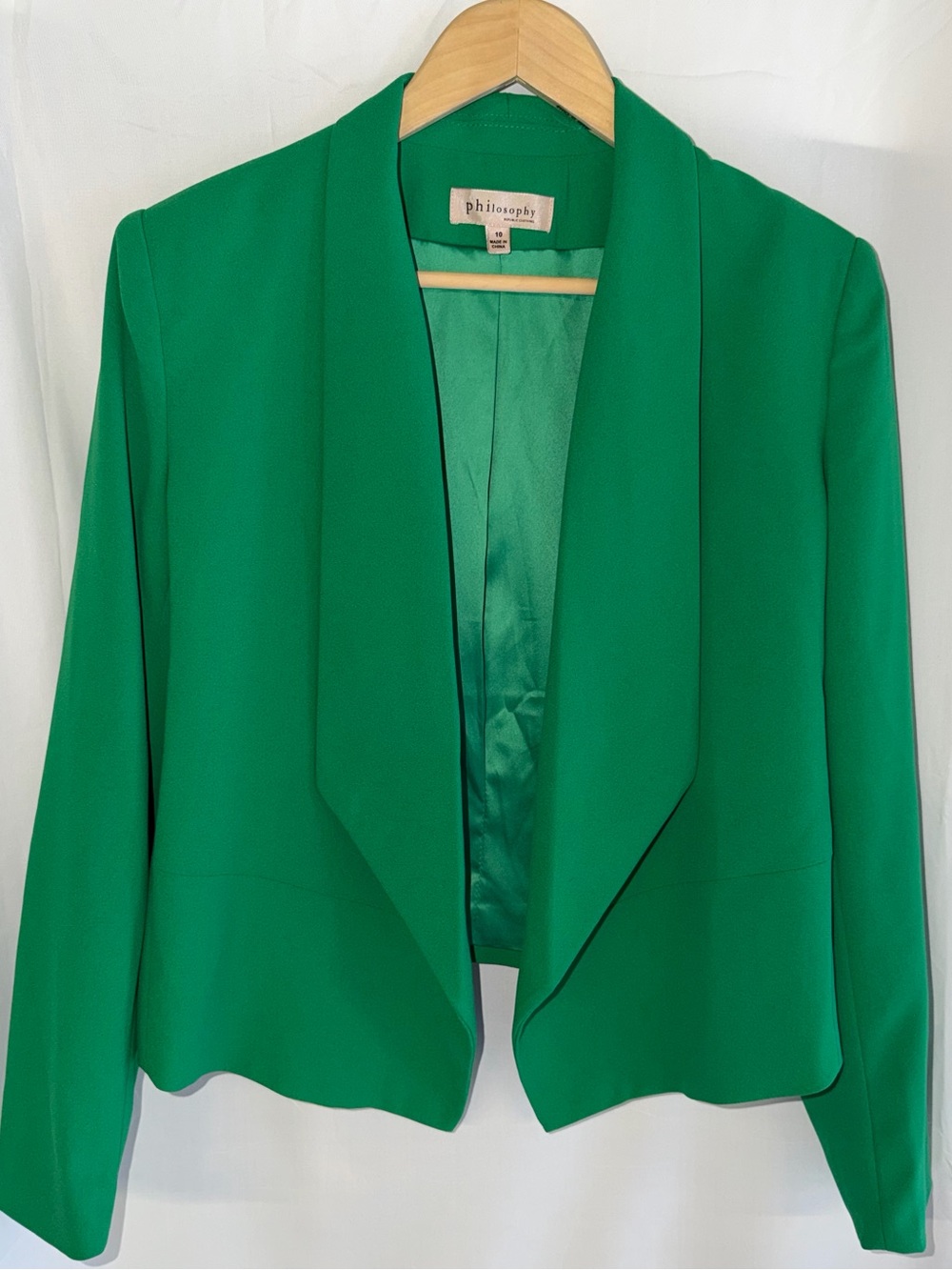Philosophy Emerald Green Open-Front Blazer